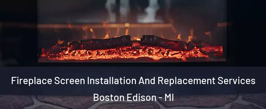 Fireplace Screen Installation And Replacement Services Boston Edison - MI